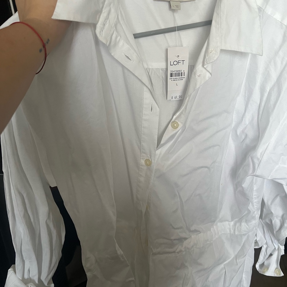 LOFT Women White Shirt
